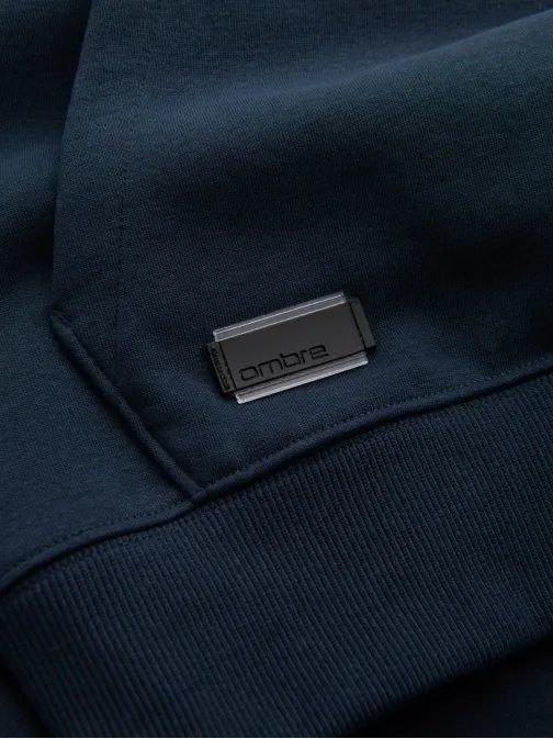 Basic sötétkék férfi V1 pulóver SSBN-0161