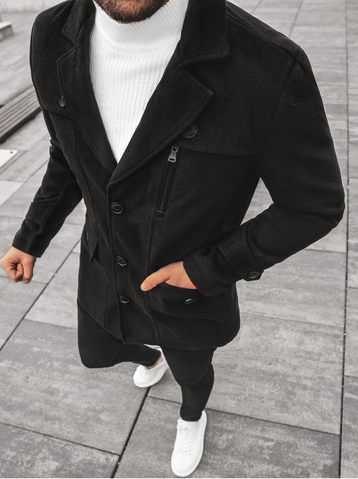 Trendi fekete kabát  N/5920