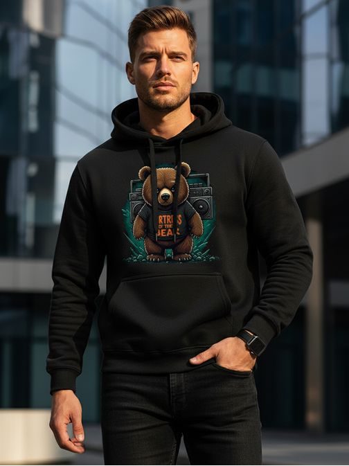 Fekete pulóver vicces nyomtatással