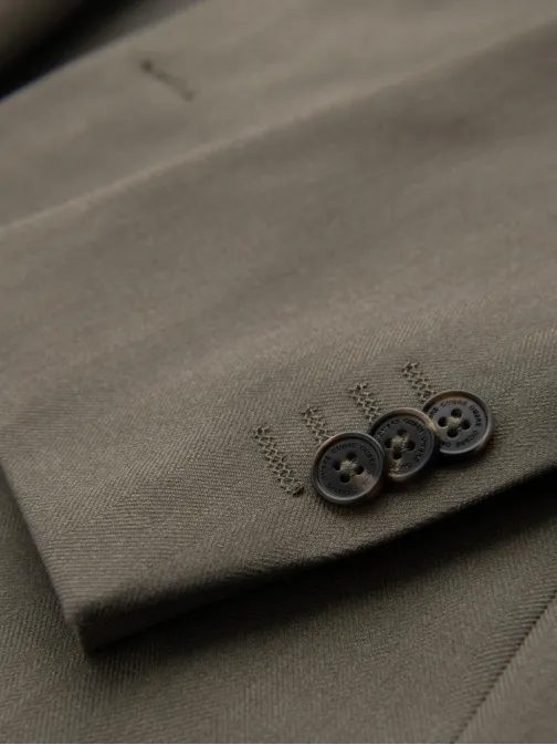 Elegáns olíva színű férfi kabát V5 BLZB-0135