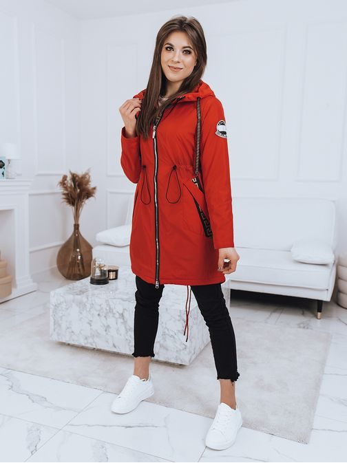 Gyönyörű piros női parka kabát Veroni