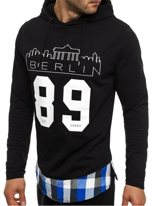 Fekete férfi pulóver Berlin 89 ATHLETIC 786
