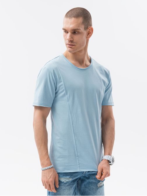 Kényelmes halvány kék póló S1378
