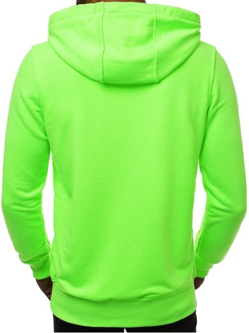Neon zöld kapucnis pulóver A/1010