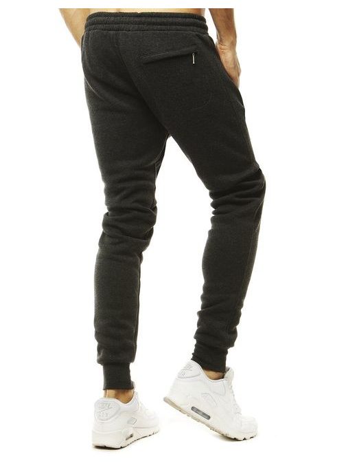 Egyszerű sötét szürke melegítő nadrág