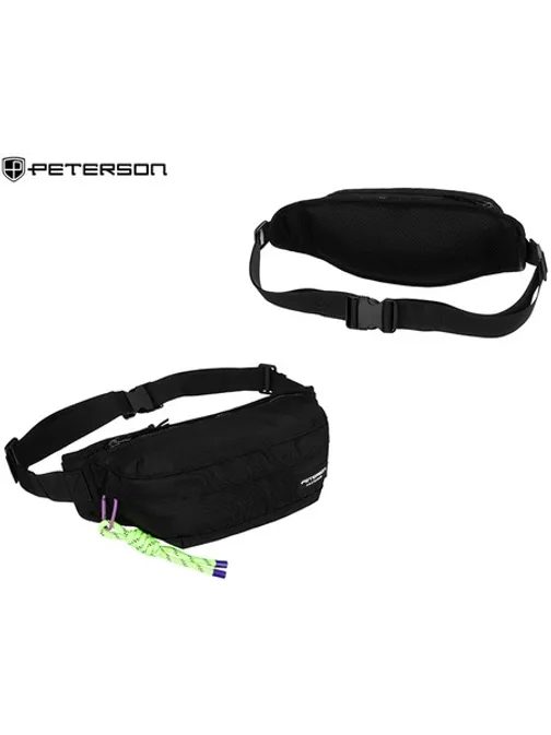 Trendi fekete férfi övtáska