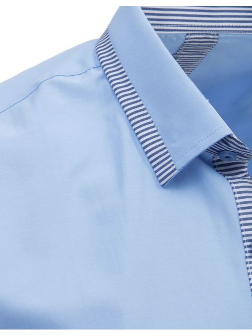 Halvány kék ing csíkos mintás szegéllyel