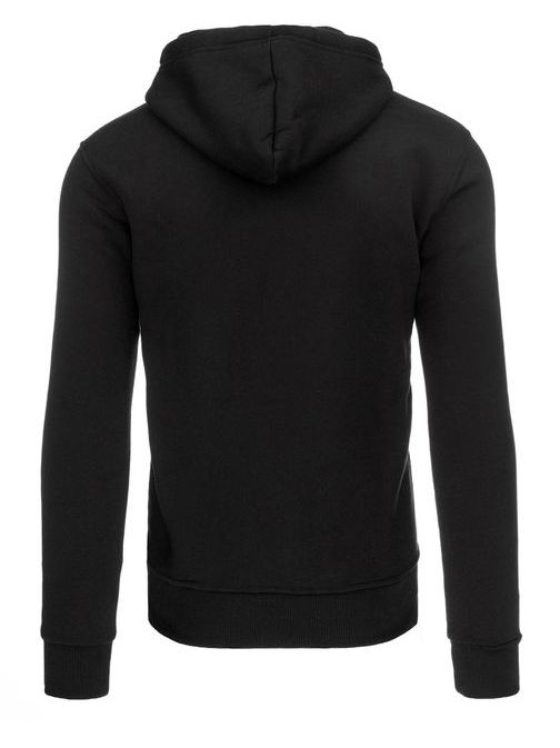 Klasszikus fekete kapucnis pulóver
