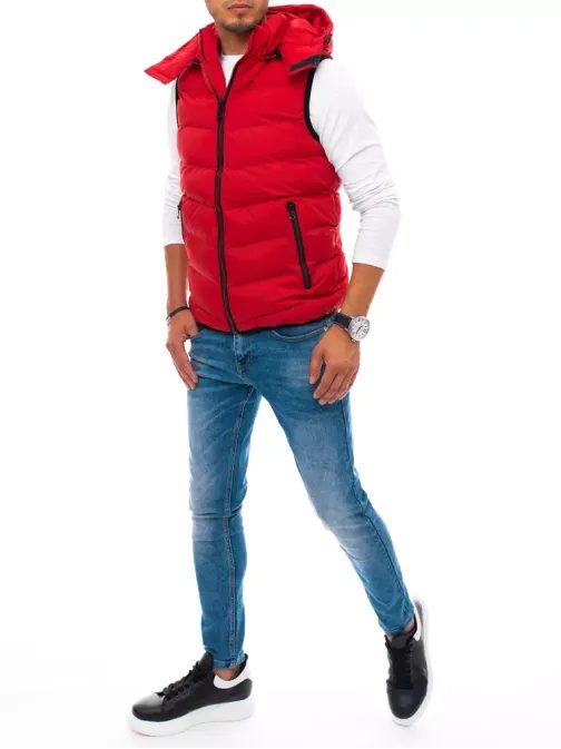 Piros steppelt mellény