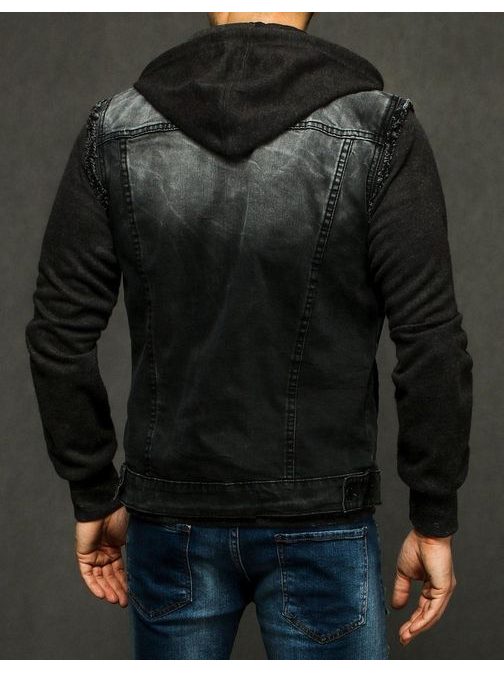 Trendi fekete farmerdzseki