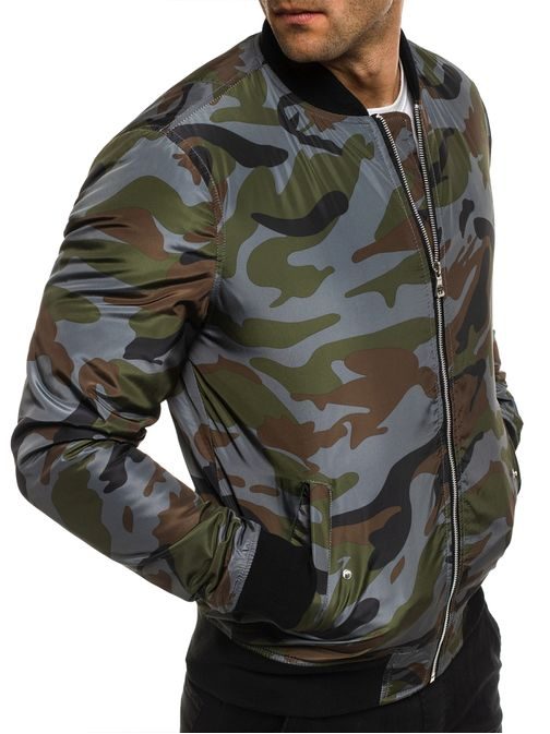 Trendi terepmintás bomber dzseki NATURE 4372