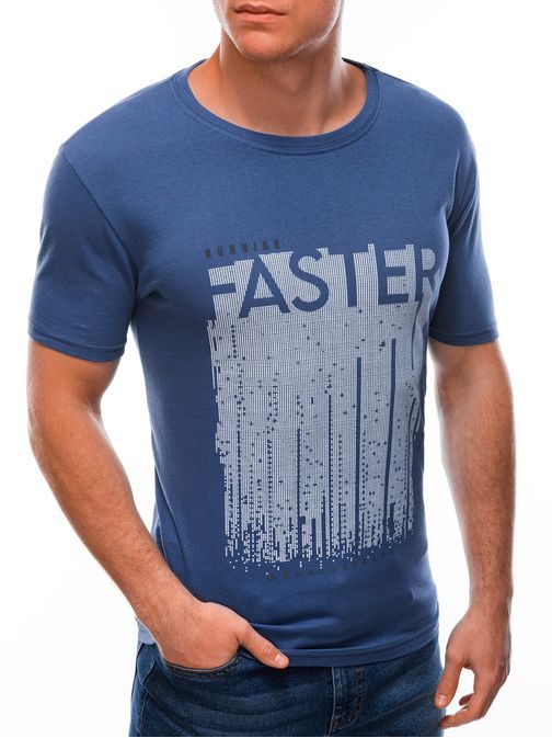 Kék pamut póló Faster S1591