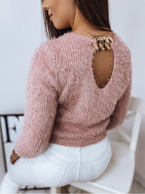 Stílusos rózsaszín női pulóver Holi