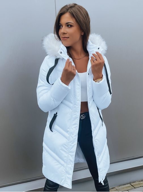 Fehér női kabát egyedi kivitelben Salis