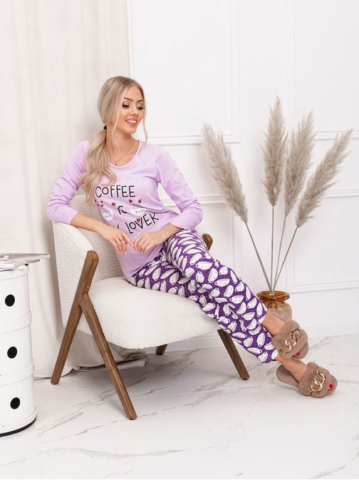 Stílusos lila női pizsama ULR090