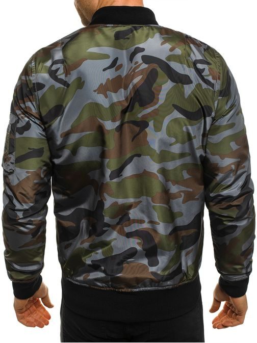 Trendi terepmintás bomber dzseki NATURE 4372