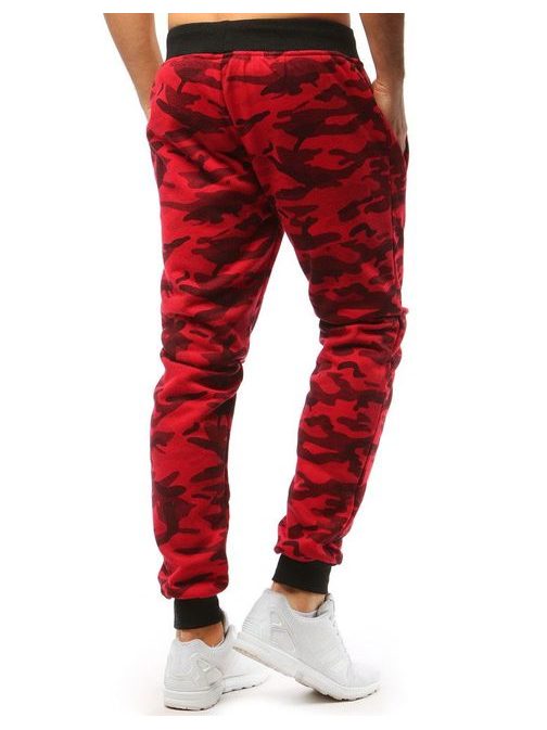 Piros terepszínű nadrág nyomtatással