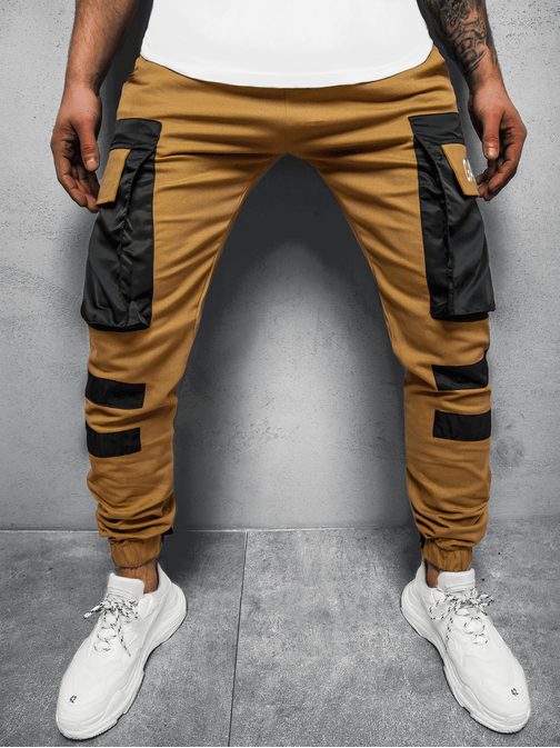 Stílusos camel színű jogger nadrág G/11131