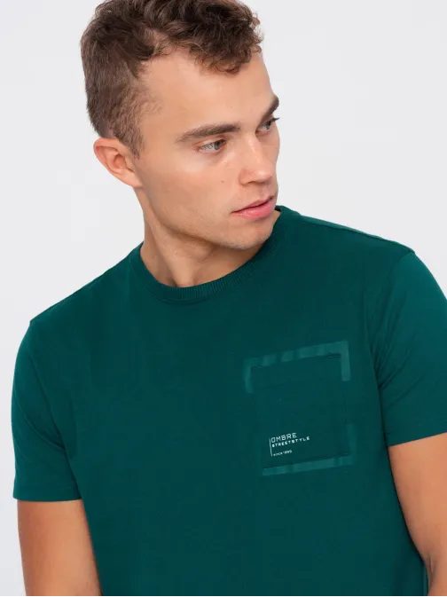 Zöld póló zsebbel V5 TSPT-0154