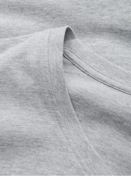 Szürke, hosszú ujjú V-nyakú póló V7 LSBL-0108