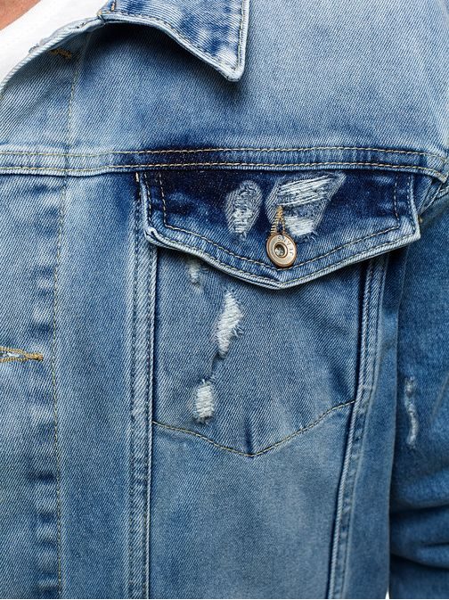 Halvány kék hosszított farmer dzseki OTANTIK 474K