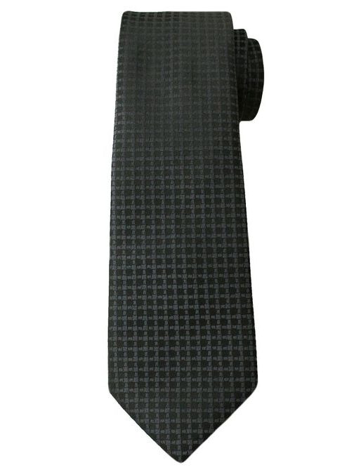 Fekete kockás mintás nyakkendő