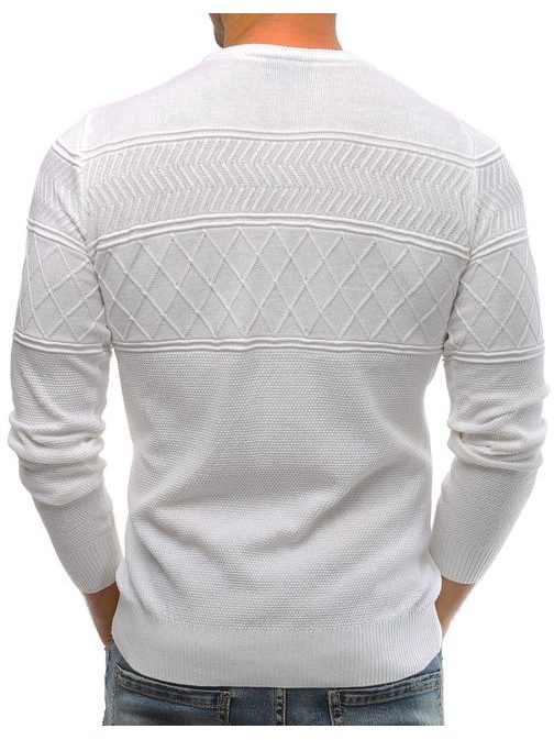 Fehér mintás pulóver