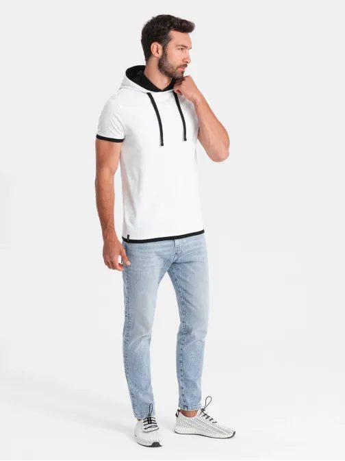 Fehér kapucnis póló  V1 TSCT-22SS-001