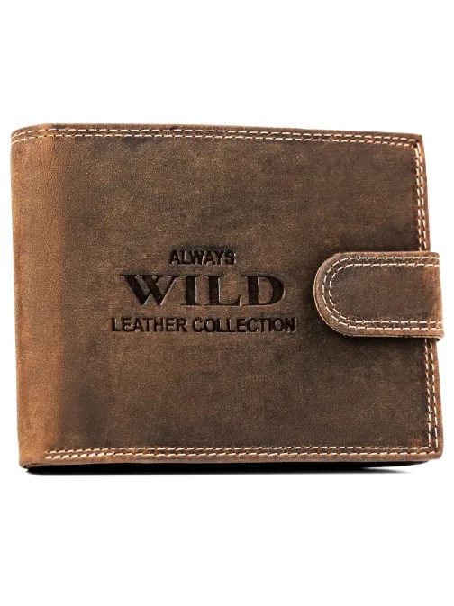 Férfi bőr pénztárca barna színben WILD