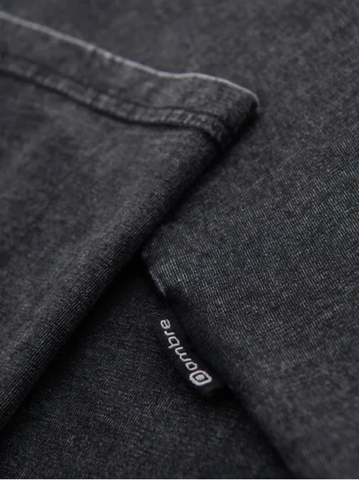 Fekete férfi póló mosott mintával V1 TSWT-0116