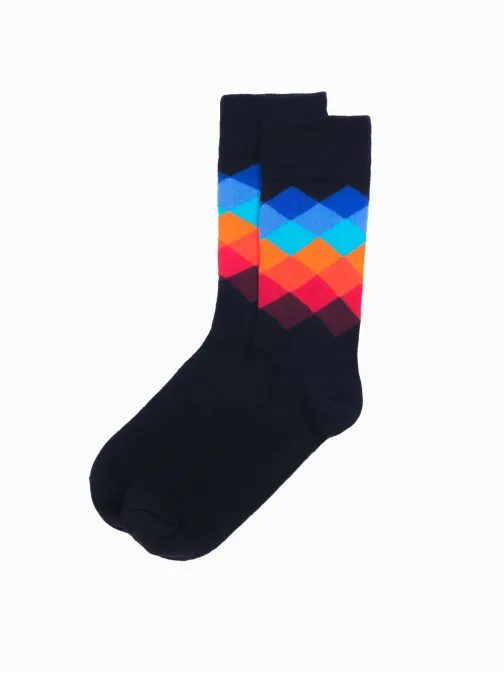 Stílusos színes mintás zokni szett  U242-V1 (3 ks)