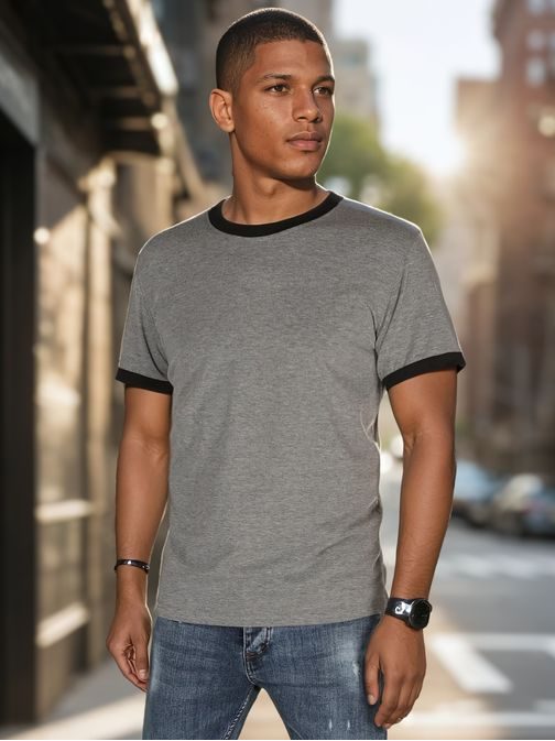 Kényelmes szürke férfi póló