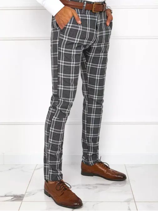 Trendi sötét szürke chinó nadrág