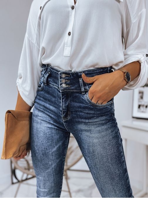 Egyedi égszínkék női farmer Skinny Fit