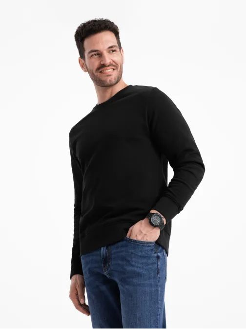 Sima fekete pulóver V5 SSBN-0175