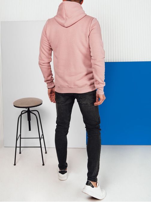 Vonzó rózsaszín kapucnis pulóver
