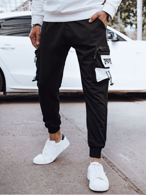 Eredeti fekete zsebes jogger nadrág