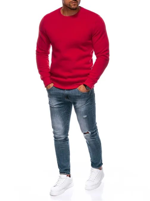 Sima piros belebújós pulóver  22FW-019-V4