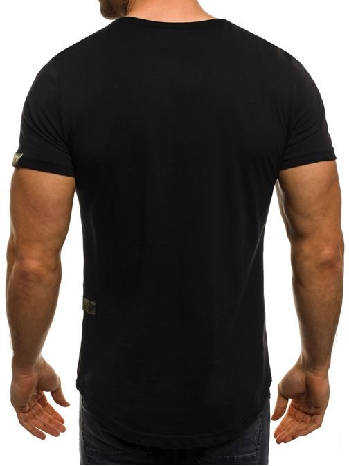 Egyszerű fekete póló BREEZY 505BT
