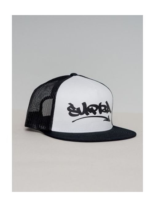 Siltes sapka fekete fehér trucker Supra