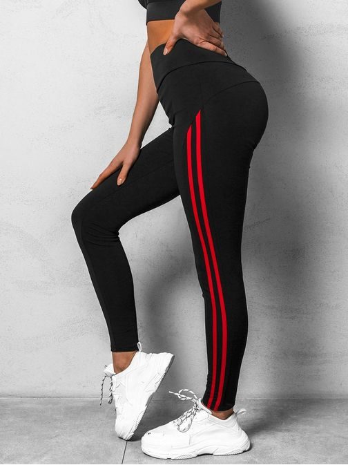 Stílusos fekete-piros női leggings O/TS202/5Z