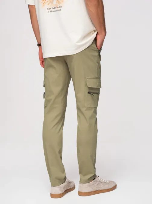 Férfi olívazöld színű cargo nadrág V2 P1517