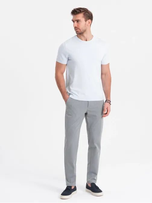 Elegáns szürke chinó nadrág klasszikus szabás V1 PACP-0191
