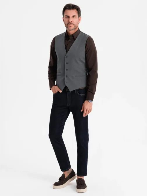 Divatos férfi grafit mellény V3 BLZV-0142 BLZV-0142