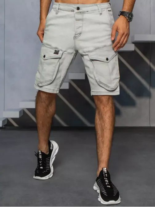 Halvány szürke modern rövid nadrág