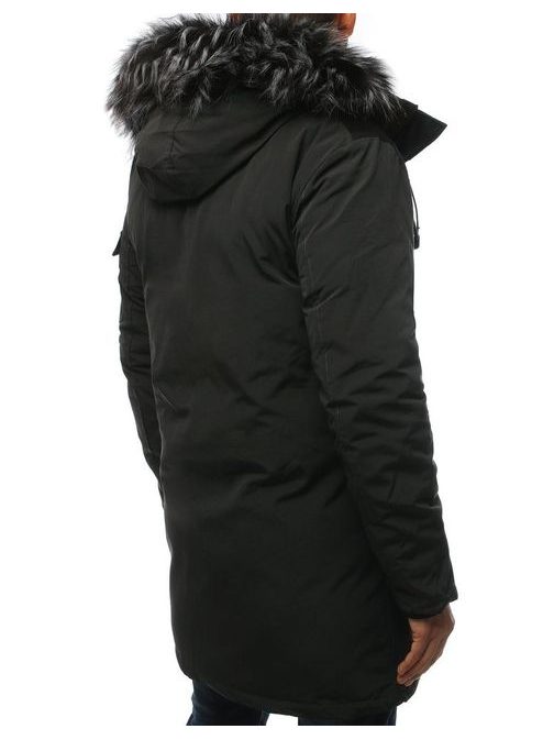 Modern sötét szürke parka kabát