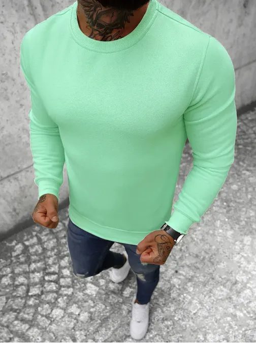Kényelmes menta zöld belebújós pulóver JS/2001-10Z