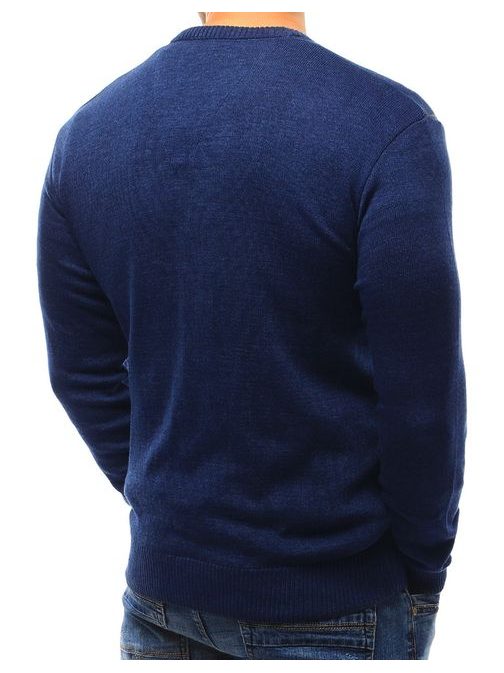 Elgáns sötét kék pulóver