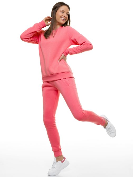 Kényelmes rózsaszín női pulóver JS/W01Z