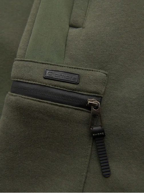 Divatos olajbogyószínű melegítőnadrág V5 PASK-0222